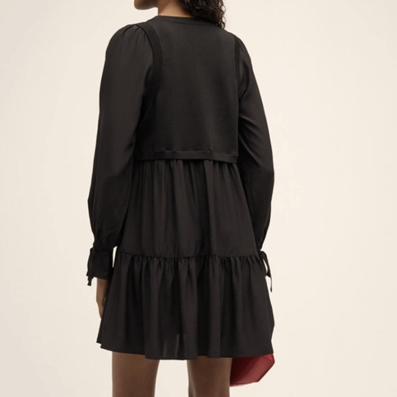 cinq à Sept 5 a 7 Women's Presley Tiered Silk Mini Dress - Picture 3 of 7